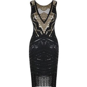 Flapper Dress Sequin Beaded Cocktail Gatsby Dress